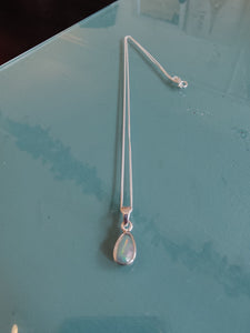 Sterling Silver & Opal Pendant Necklace