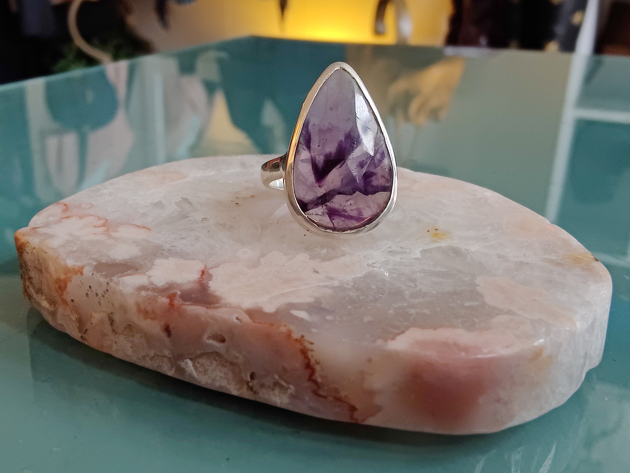 Sterling Silver & Amethyst Ring, size 7
