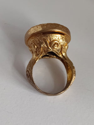 Lost Treasure Gold Coin RIng, size 9.5