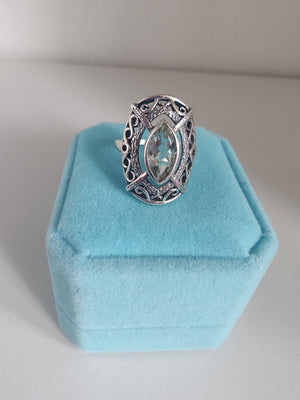 Sterling Silver & Aquamarine Ring