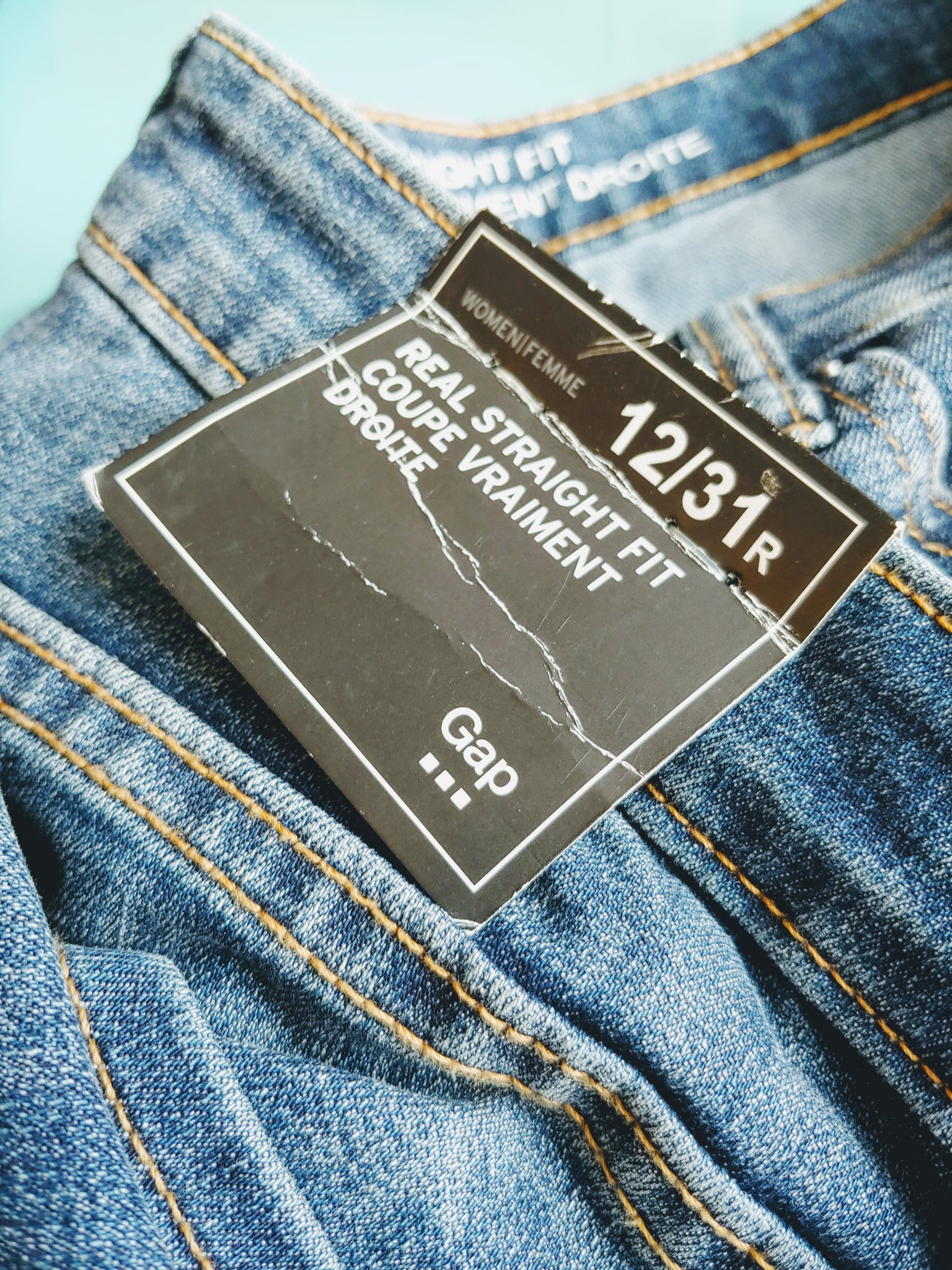 Gap Real Straight Fit Jean, size 12/31
