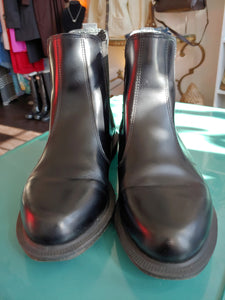 Black Leather Ankle Boots, size 9
