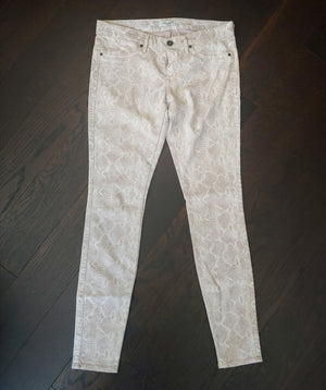 Rich & Skinny Patterned Jeans, size 27