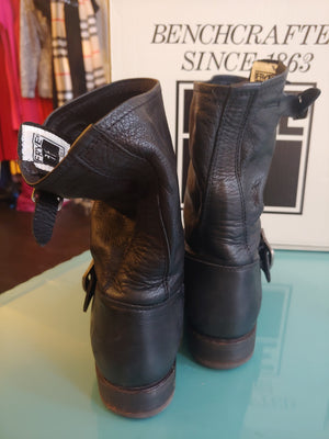Black Leather Frye Boots