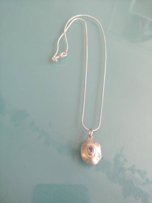 Sterling Silver Locket Pendant & Necklace