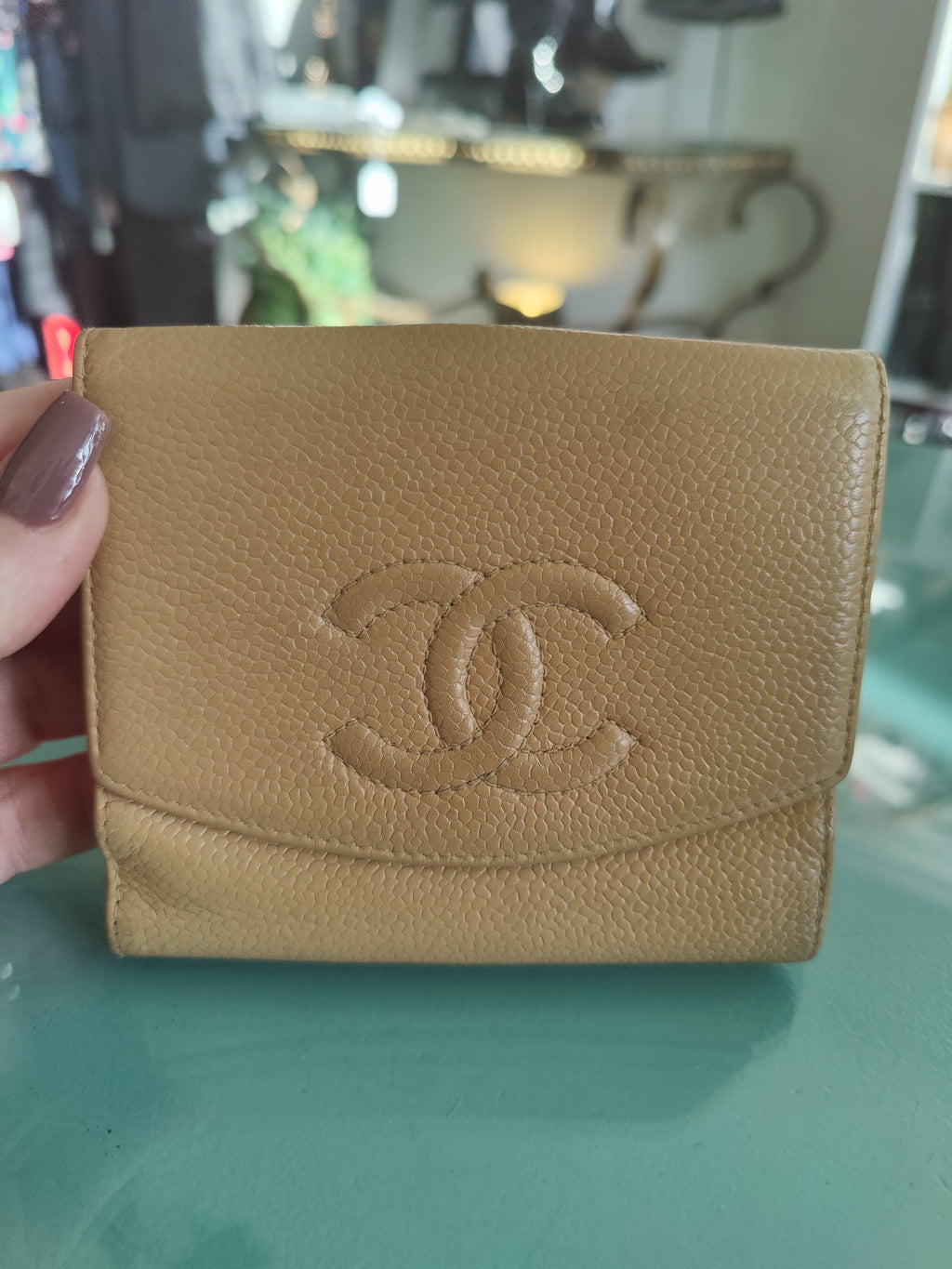 Beige Chanel Wallet