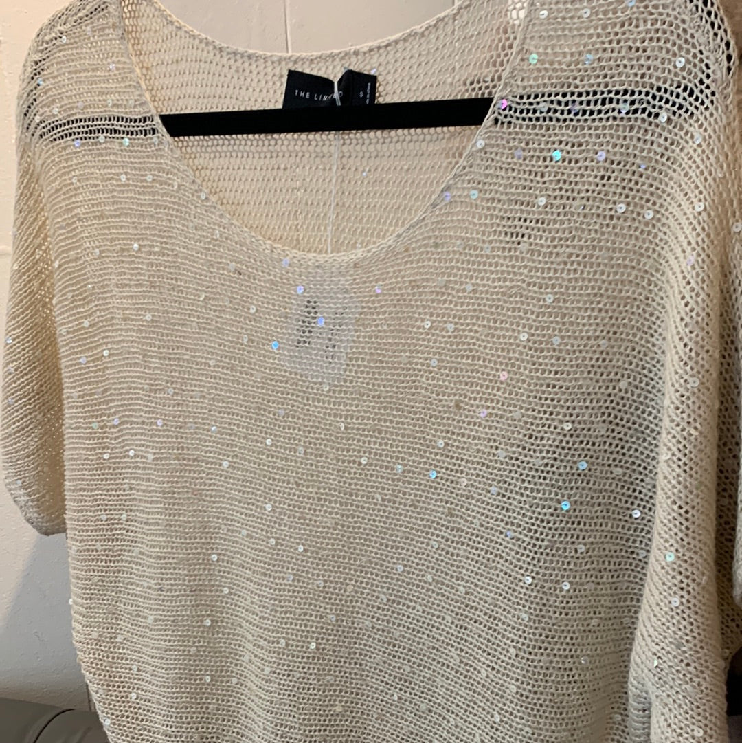 Cream Colored The Limited Sheer Sweater, size S