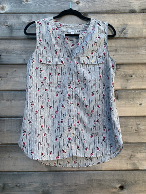 Croft and Barrow Sleeveless Floral Blouse