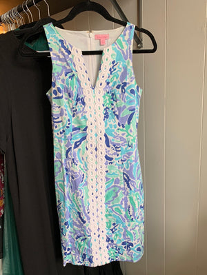 Blue and Teal Lilly Pulitzer Dress, size 00